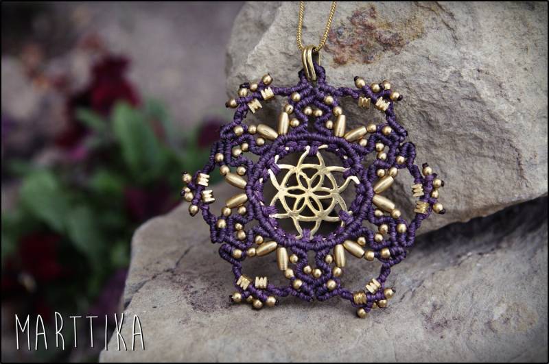 Anhänger „Same Des Lebens" Aus Messing - Schmuck Der Heiligen Geometrie Amulett Schöpfung Anhänger „Same Des Lebens" Aus Messing - Schmuck Der Heiligen Geometrie Amulett Schöpfung von mARTtika