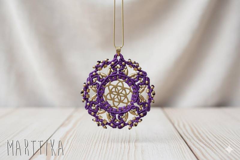 Lebenssamen-Anhänger Aus Messing - Amulett Der Heiligen Geometrie Schmuck Dem Bohème-stil von mARTtika