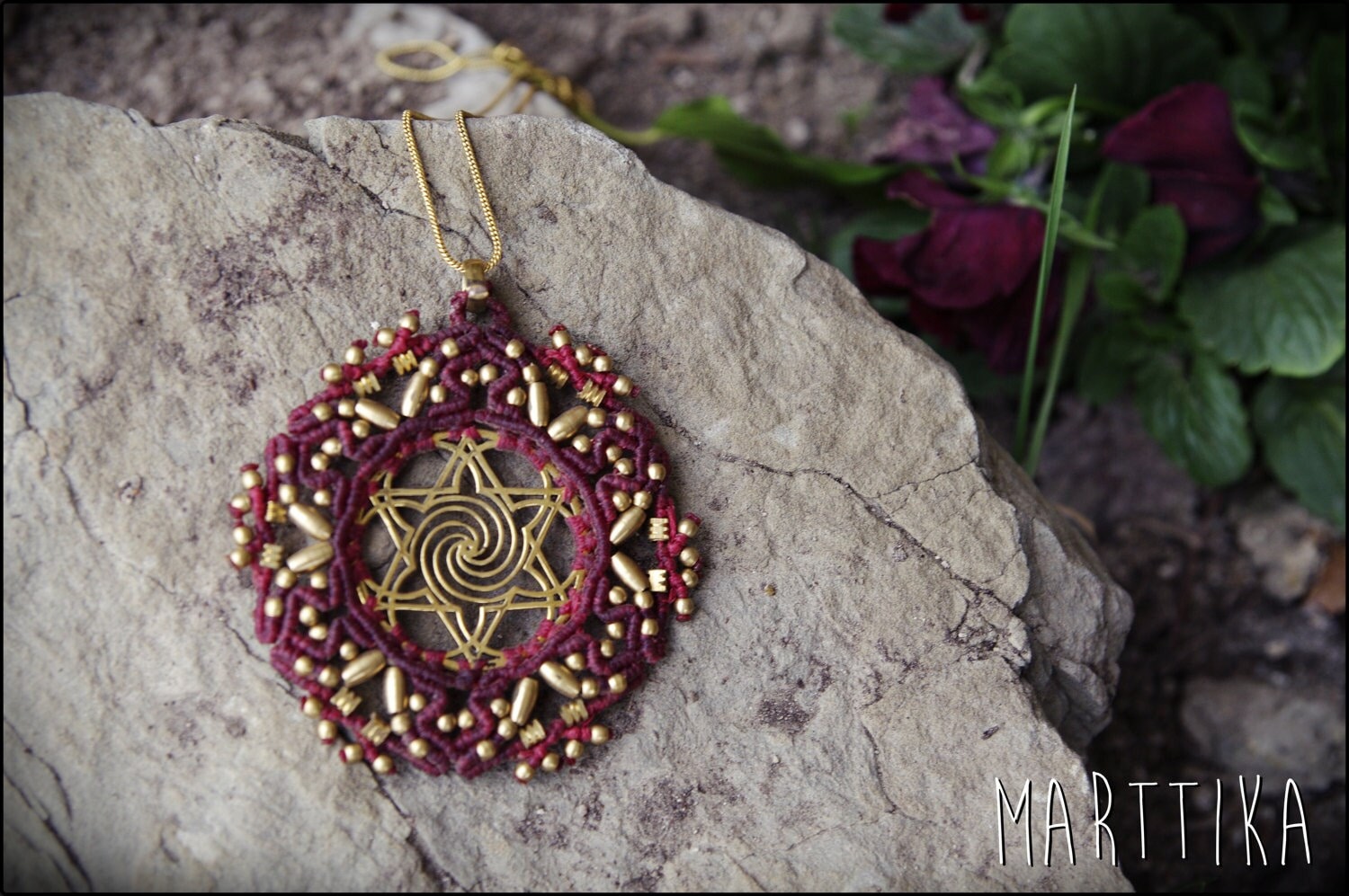 Makramee Stern Des Lebens Halskette - Heilige Geometrie Handgefertigter Schmuck Makramee Stern Des Lebens Halskette - Heilige Geometrie Handgefertigter Schmuck von mARTtika
