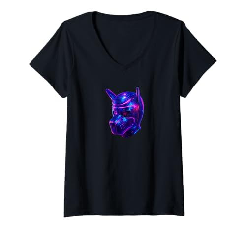 Damen Puppy Play Pups Cyberdog Blue pink T-Shirt mit V-Ausschnitt Damen Puppy Play Pups Cyberdog Blue pink T-Shirt mit V-Ausschnitt von mArcin - Gay Pride Designs