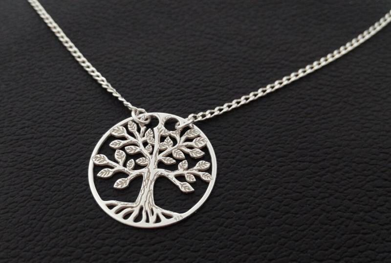 1 Baum Des Lebens Lebensbaum Kette Massiv 925 Silber Halskette 38 - 60 cm Wähle Die Wunschlänge von mArteShop