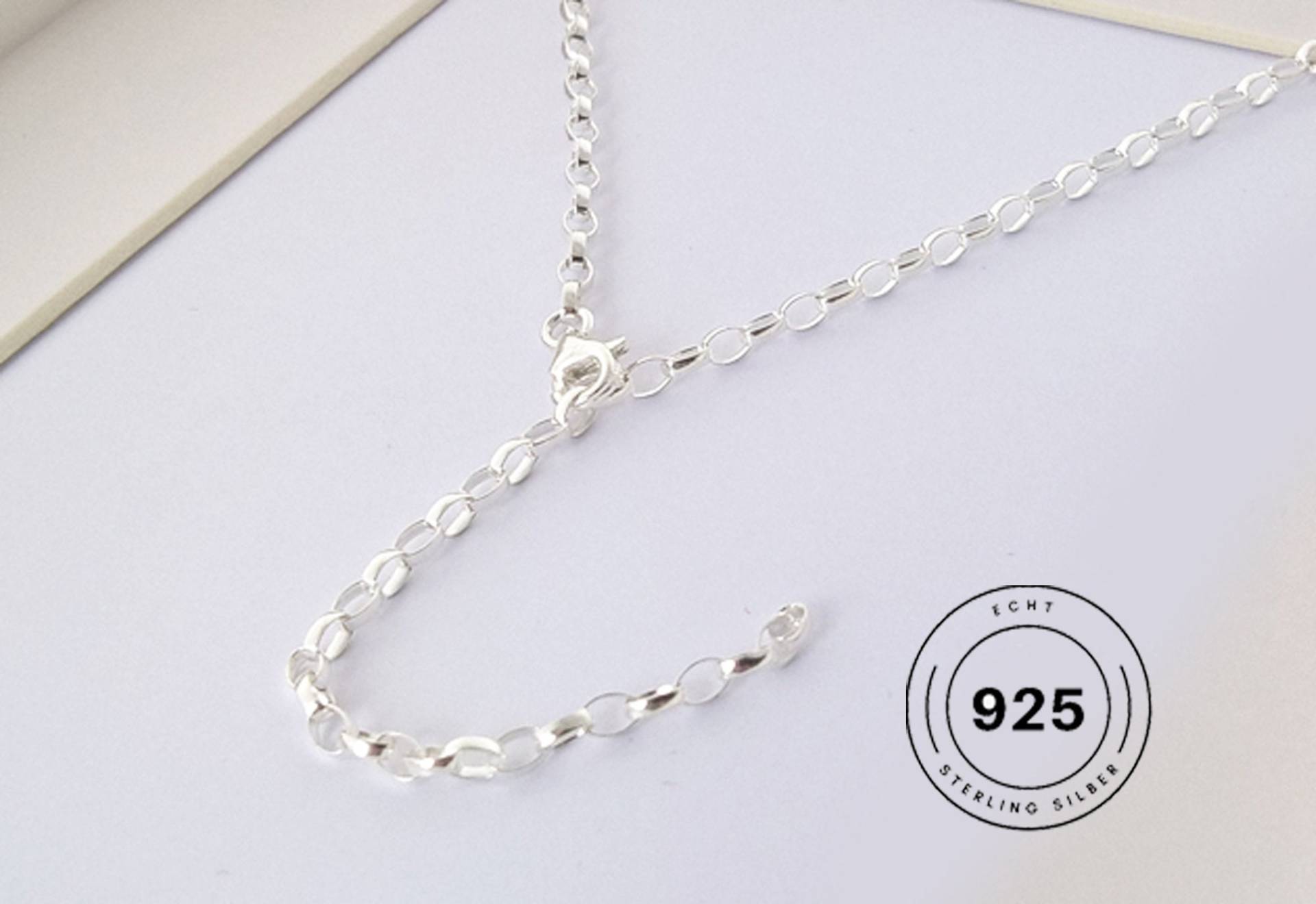 925 Silber Erbskette 70 cm Flexible Kettenlänge Halskette Gliederkette von mArteShop