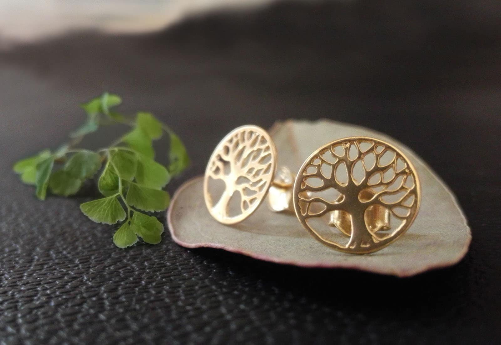 Echt 925 Sterling Silber Lebensbaum, Baum Des Lebens Ohrstecker Ohrringe Ohrschmuck Ohrring Schmuck von mArteShop