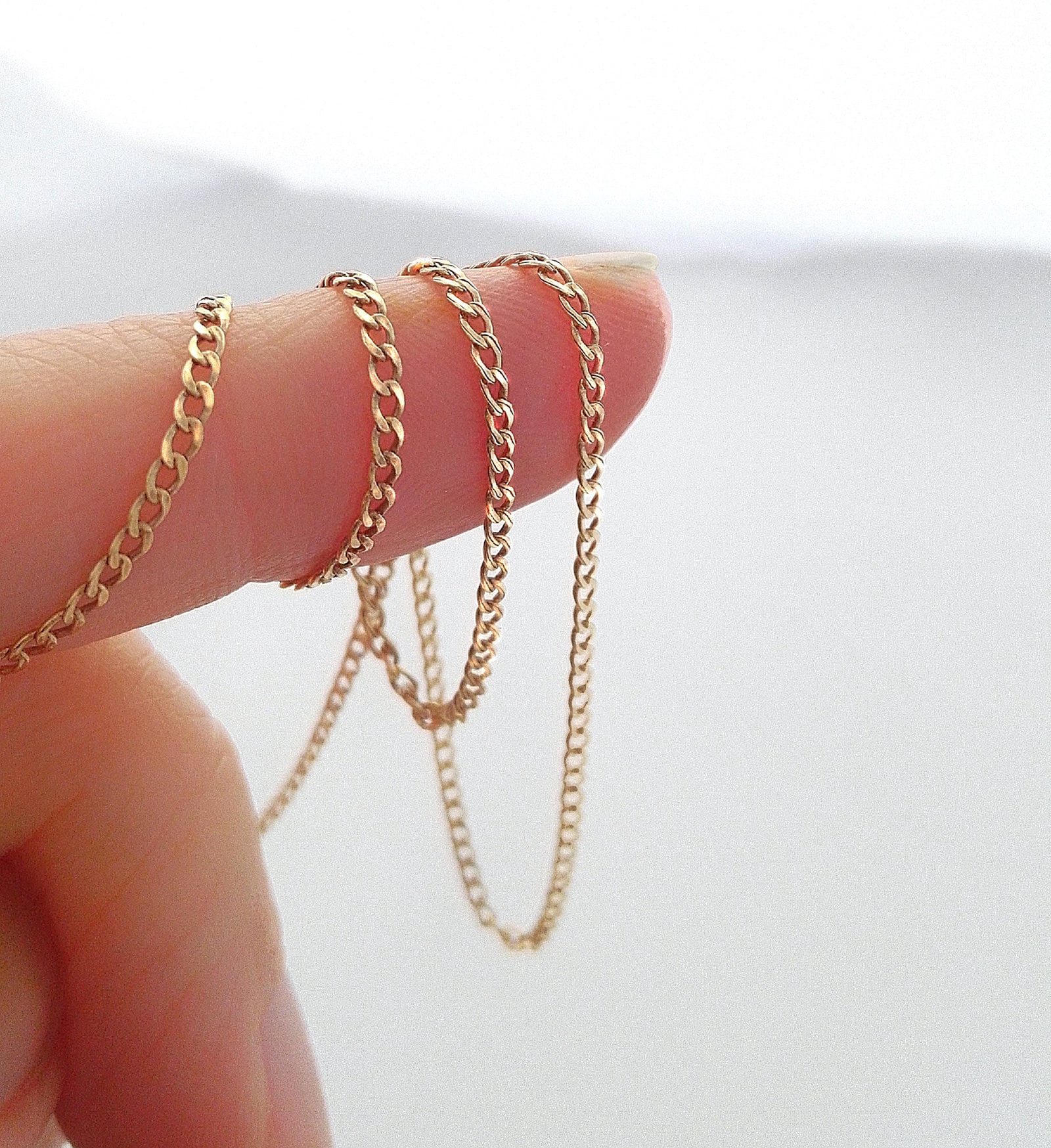 Echte Goldkette 60 cm 1, 5mm Panzer Gold 333 Halskette Gliederkette Kette Schmuck von mArteShop