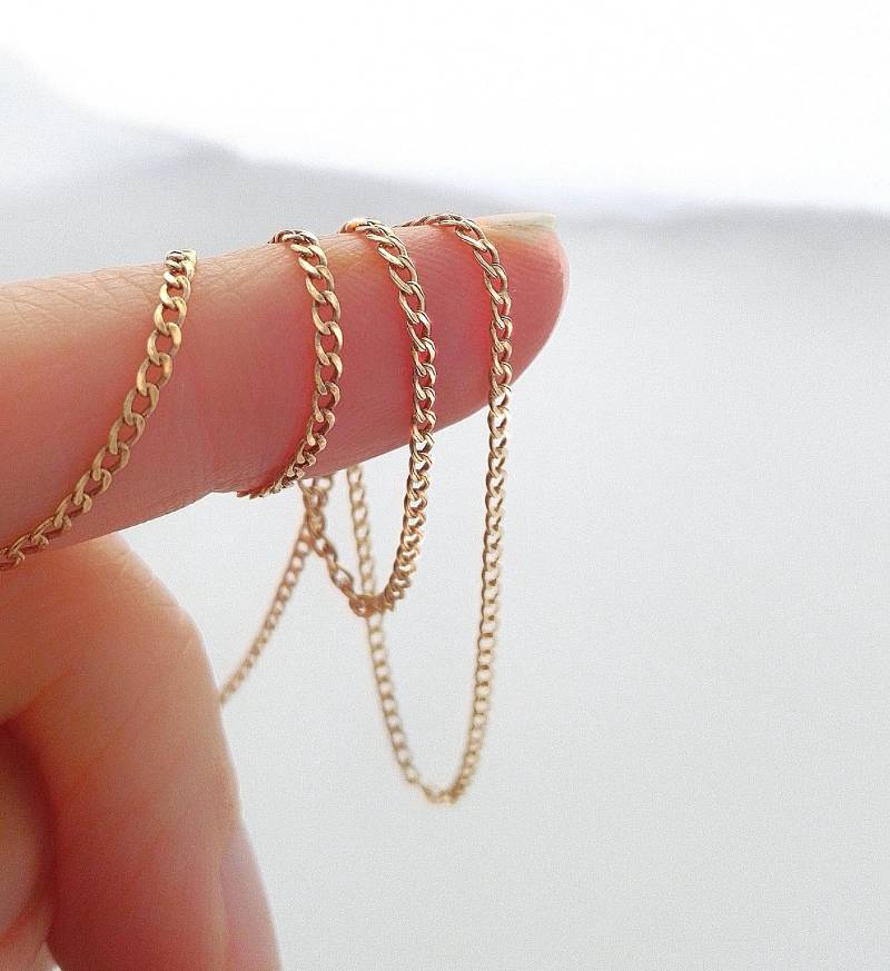 Echte Goldkette 60 cm 1, 5mm Panzer Gold 333 Halskette Gliederkette Kette Schmuck von mArteShop