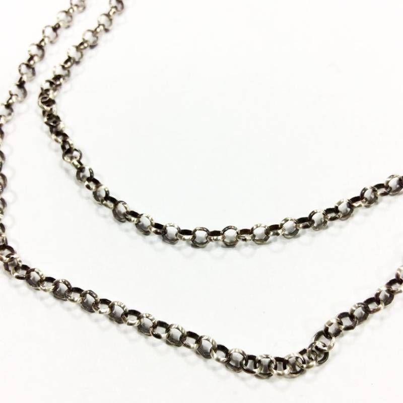 Oxidierte Sterling Silber Rolo Kette Für Anhänger von mLindvall