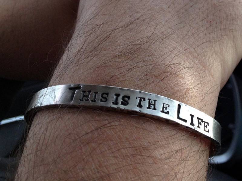 Personalisierte Sterling Silber Manschette Armband Unisex Personalisierte Sterling Silber Manschette Armband Unisex von mLindvall