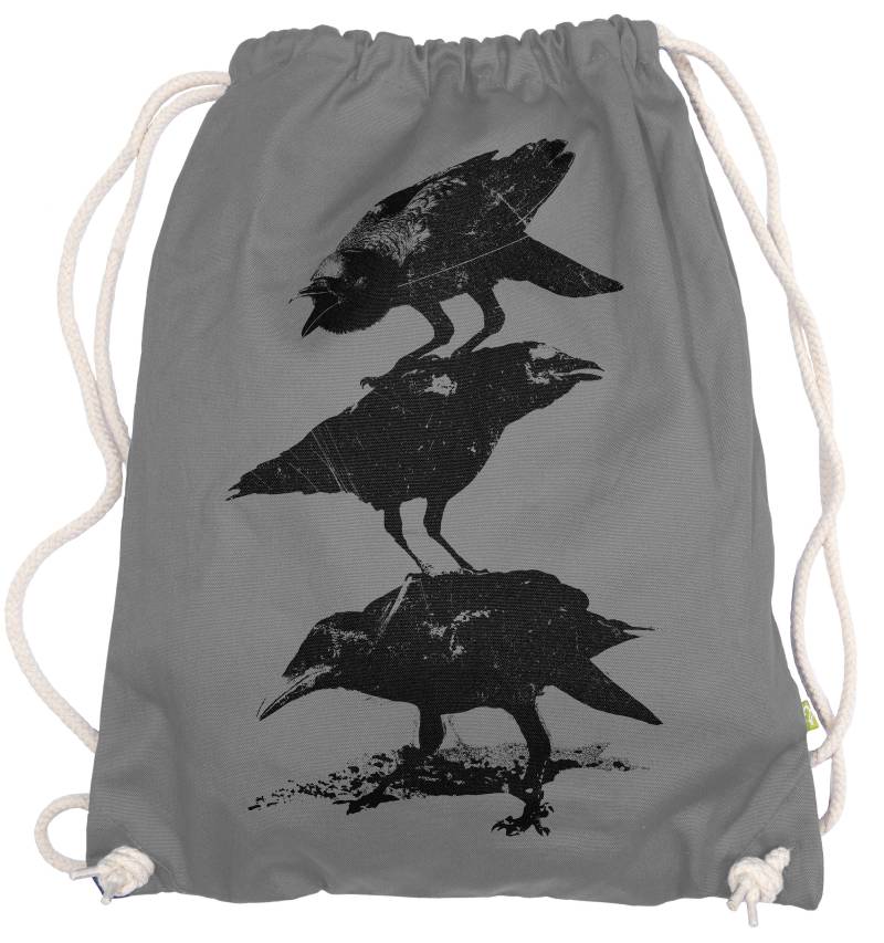 Ma2Ca® - Crows Krähe Krähen Gymsac Turnbeutel Stoffbeutel Tasche Hipster Sportbeutel Rucksack Bedruckt Vogel Vögel von ma2ca