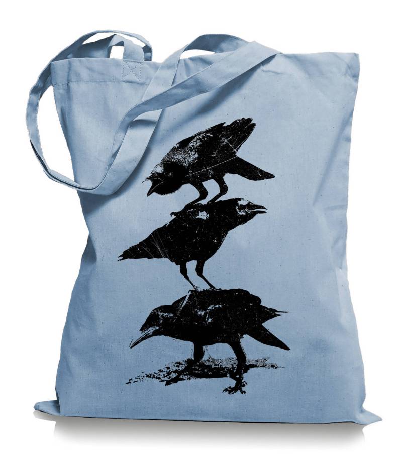 Ma2Ca® Crows Krähen - Jutebeutel Turnbeutel Stoffbeutel Hipster Sportbeutel Rucksack Tasche Mit Motiv Bedruckt Tote Bag von ma2ca