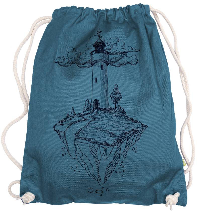 Ma2Ca® - Leuchturm Insel Gymsac Turnbeutel Stoffbeutel Tasche Hipster Sportbeutel Rucksack Bedruckt Lightwatch von ma2ca