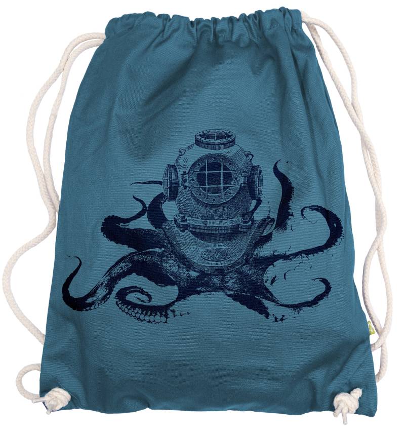 Ma2Ca® - Octodiver Octopus Taucher Tauchen Gymsac Turnbeutel Stoffbeutel Tasche Hipster Sportbeutel Rucksack Bedruckt von ma2ca