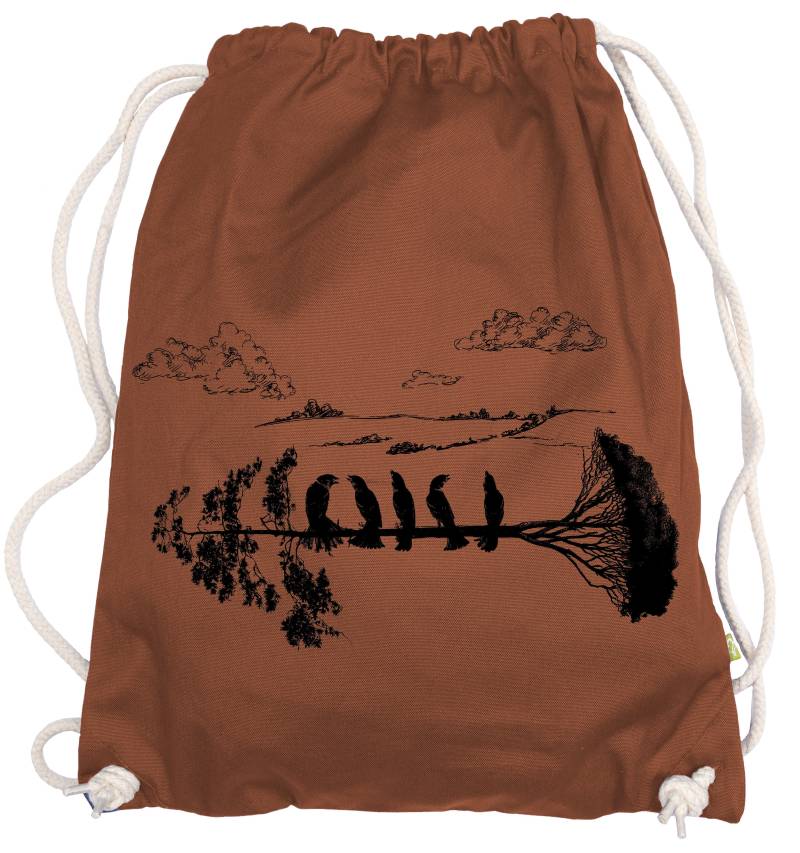 Ma2Ca® - Sparrows Spatzen Gymsac Turnbeutel Stoffbeutel Tasche Hipster Sportbeutel Rucksack Bedruckt Vögel Natur von ma2ca