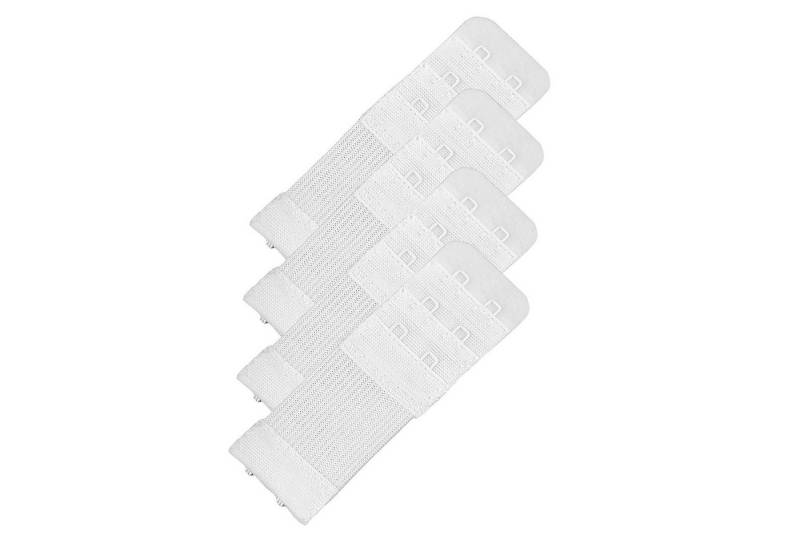 maDDma BH-Verlängerung 4 elastische BH-Verlängerung 30 mm 2 Reihen BH Zubehör Dessous (Sparpaket), weiß von maDDma