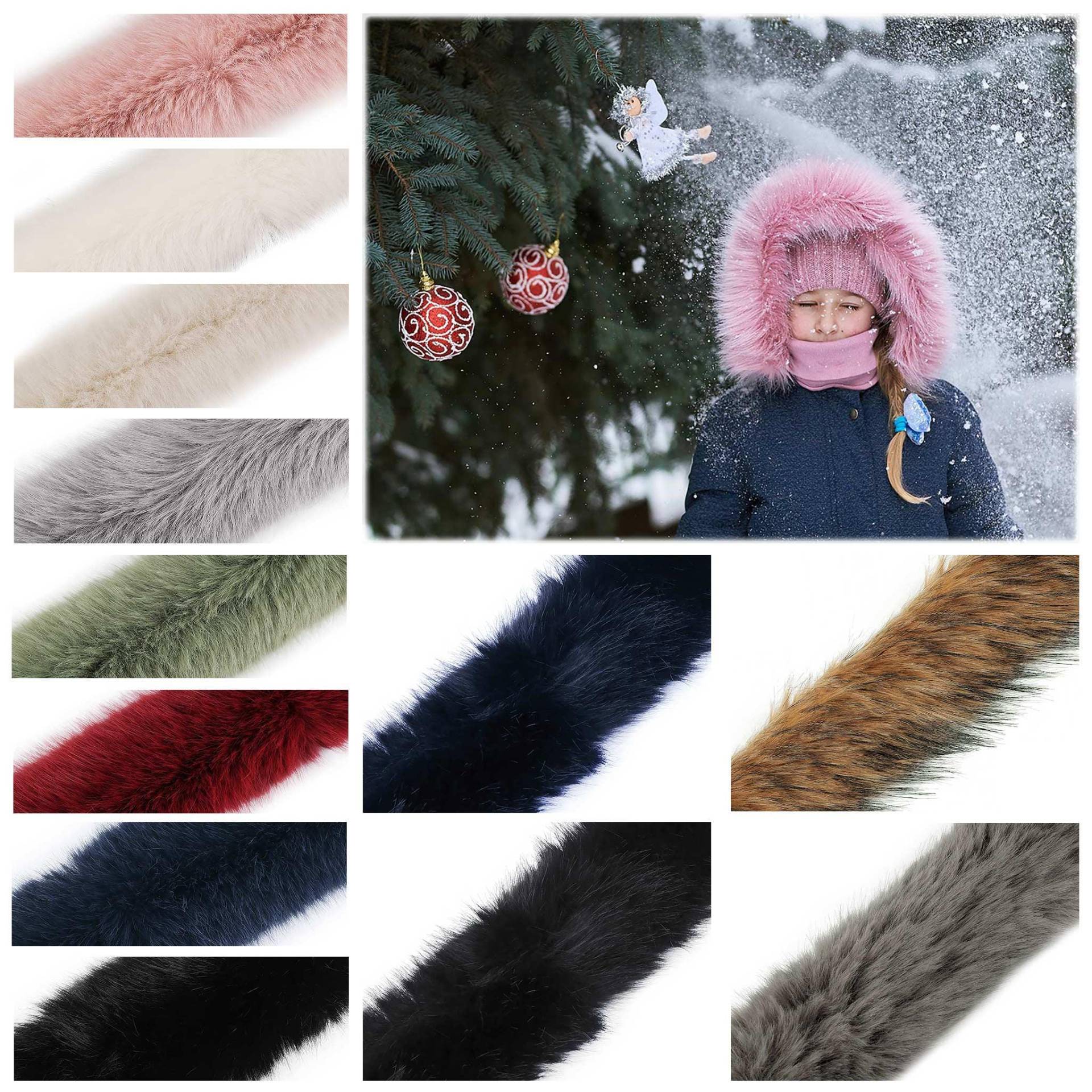 Kunstfell Fellbesatz Ab 1M X 9cm Meterware Kunstpelz Fellstrang Fellstoff Fellkragen von maDDmaGermany