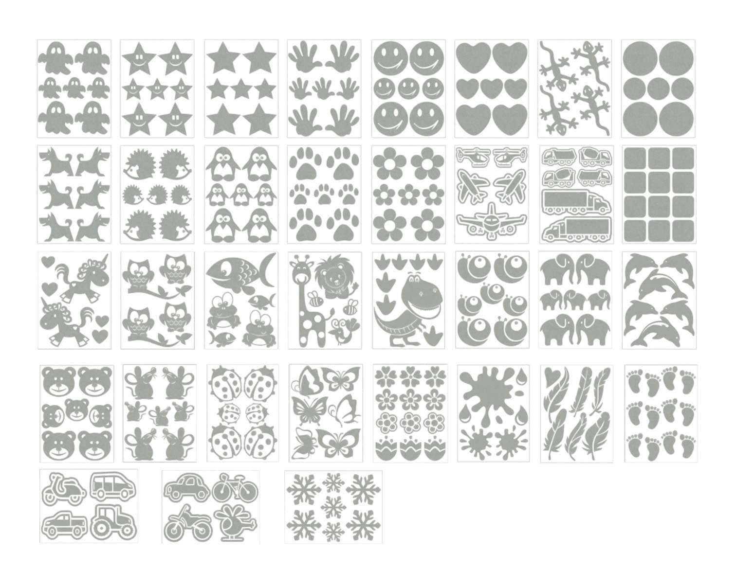 Reflektierende Aufbügler, Bügelbild, Applikation, Motivauswahl - Bessere Sichtbarkeit von maDDmaGermany