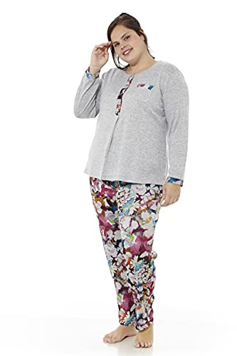 Mabel Intima Damen Pyjamas große Größe Damen Pyjamas Langarm Winter Pyjamas große Größe Pyjamas Größe 46 bis Größe 70 von mabel intima