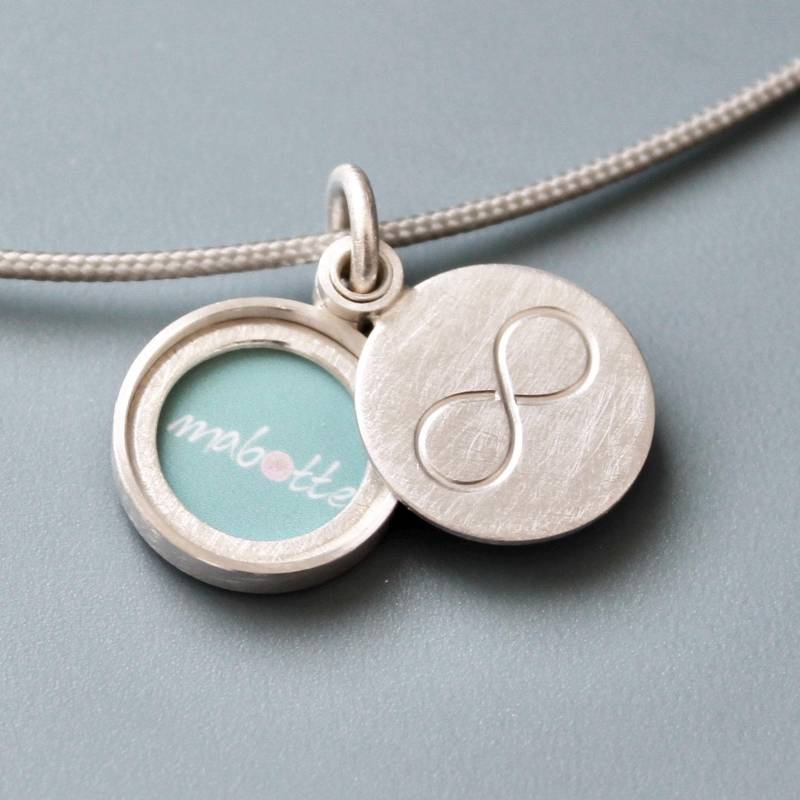 Schlichtes Medaillon Mit Unendlichkeitszeichen Aus 925/000 Silber von mabotte