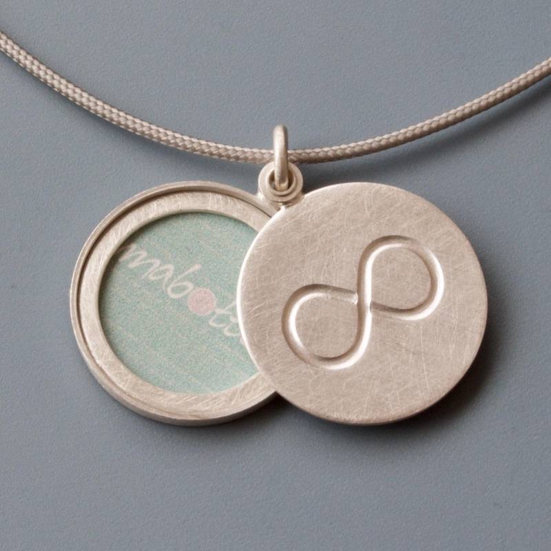 Schlichtes Medaillon Mit Unendlichkeitszeichen Aus 925/000 Silber von mabotte