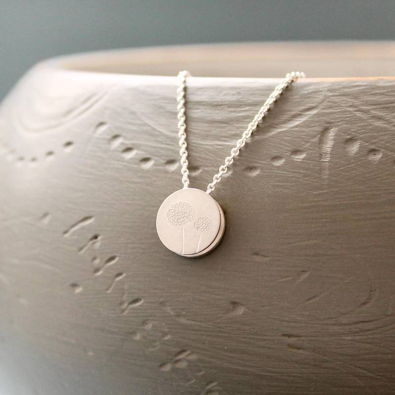 Zierliche Pusteblumen Anhängerkette Aus Sterling Silber von mabotte