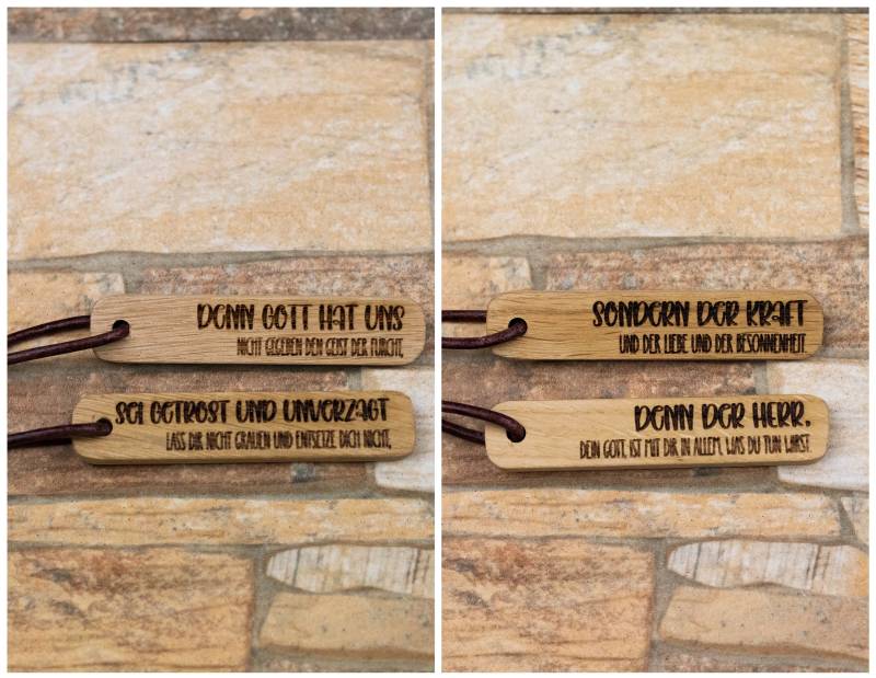 Individueller Taufspruch Anhänger von machgluecklich