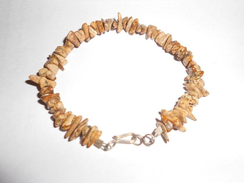 Owyhee Jaspis Armband Erdiges Unisex Schmuck Stein Splitter Energiebilanz Und Erdung - Neutrale Töne Owyhee Jaspis Armband Erdiges Unisex Schmuck Stein Splitter Energiebilanz Und Erdung - Neutrale Töne von machismo