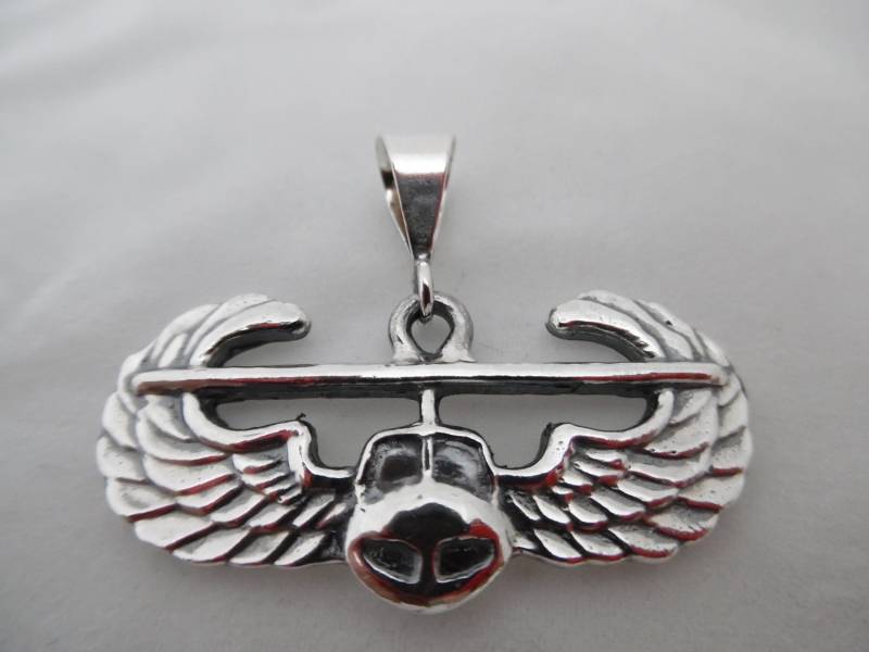 Us Army Air Assault Abzeichen Anhänger Aus Sterling Silber Us Army Air Assault Abzeichen Anhänger Aus Sterling Silber von maddogsilverworks