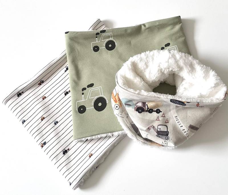 Loop Schal Mit Baumwoll-Teddyplüsch Kinder Winterloop Winterschal Kinderschal von madebyMaryiaAppelt