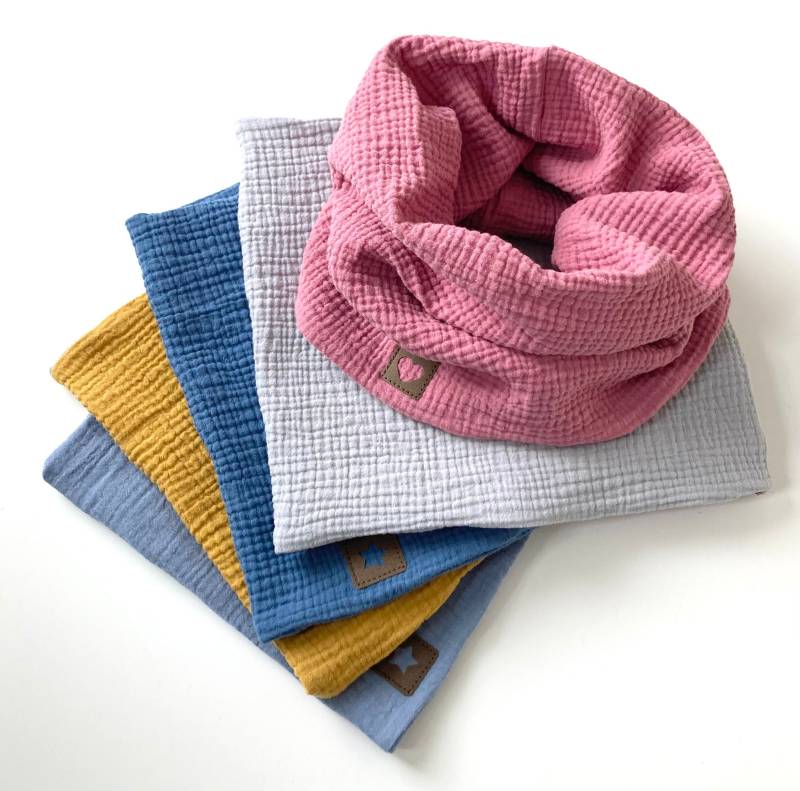 Musselin Loop Kinder Frühling Rundschal Baumwolle von madebyMaryiaAppelt