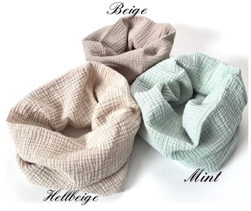 Musselin Loop Schal Für Kinder & Erwachsene - Handgemachter Schlauchschal, Viele Farben, Weich, Atmungsaktiv von madebyMaryiaAppelt