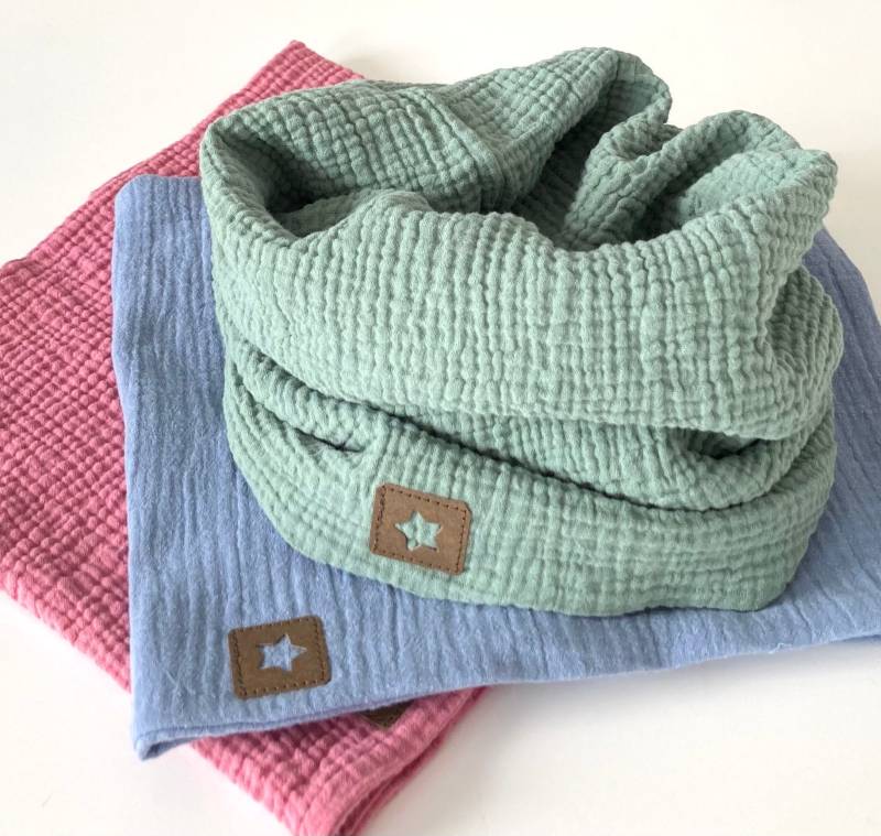 Musselin Loop Schal Kinder Verschiedene Farben von madebyMaryiaAppelt