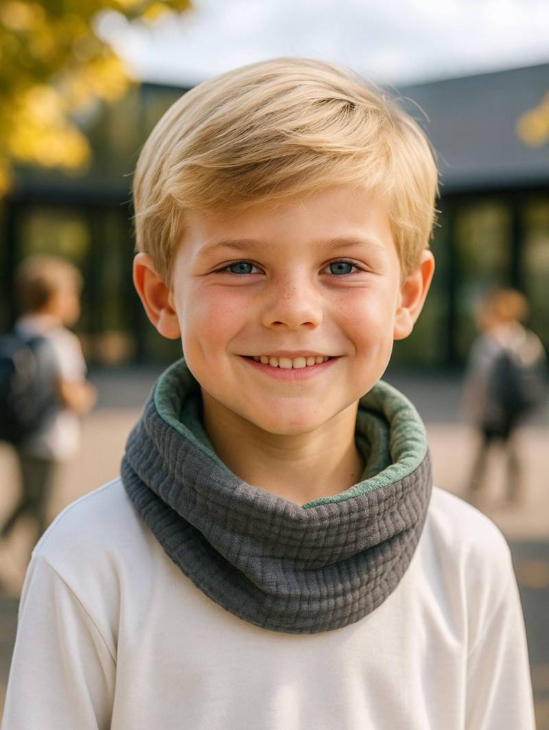 Musselin Loop Zum Wenden Für Kinder Und Erwachsene/Handgemachter Loopschal Aus Baumwolle/Weicher Wendeschal/Geschenkidee von madebyMaryiaAppelt