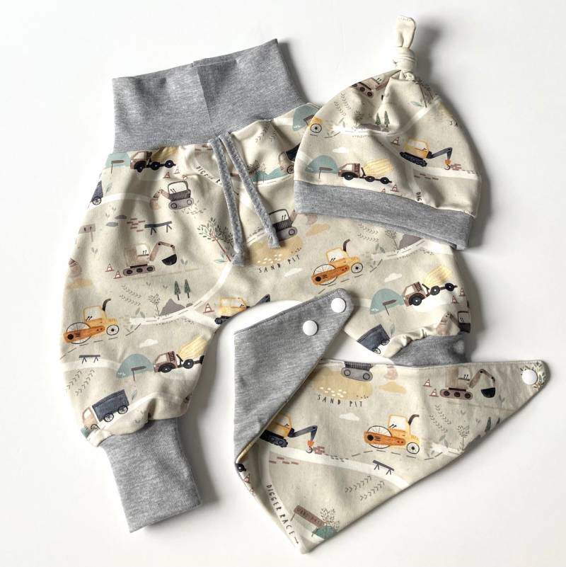 Pumphose Baby Baustelle/Bagger Einzeln Oder Als Set von madebyMaryiaAppelt