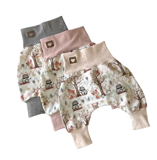 Zwillinge Pumphose 2-Er Set Baby Waldtiere von madebyMaryiaAppelt