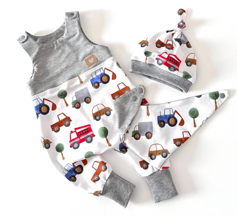 strampler Baby Traktor Feuerwehrauto Einzeln Oder Als Set von madebyMaryiaAppelt