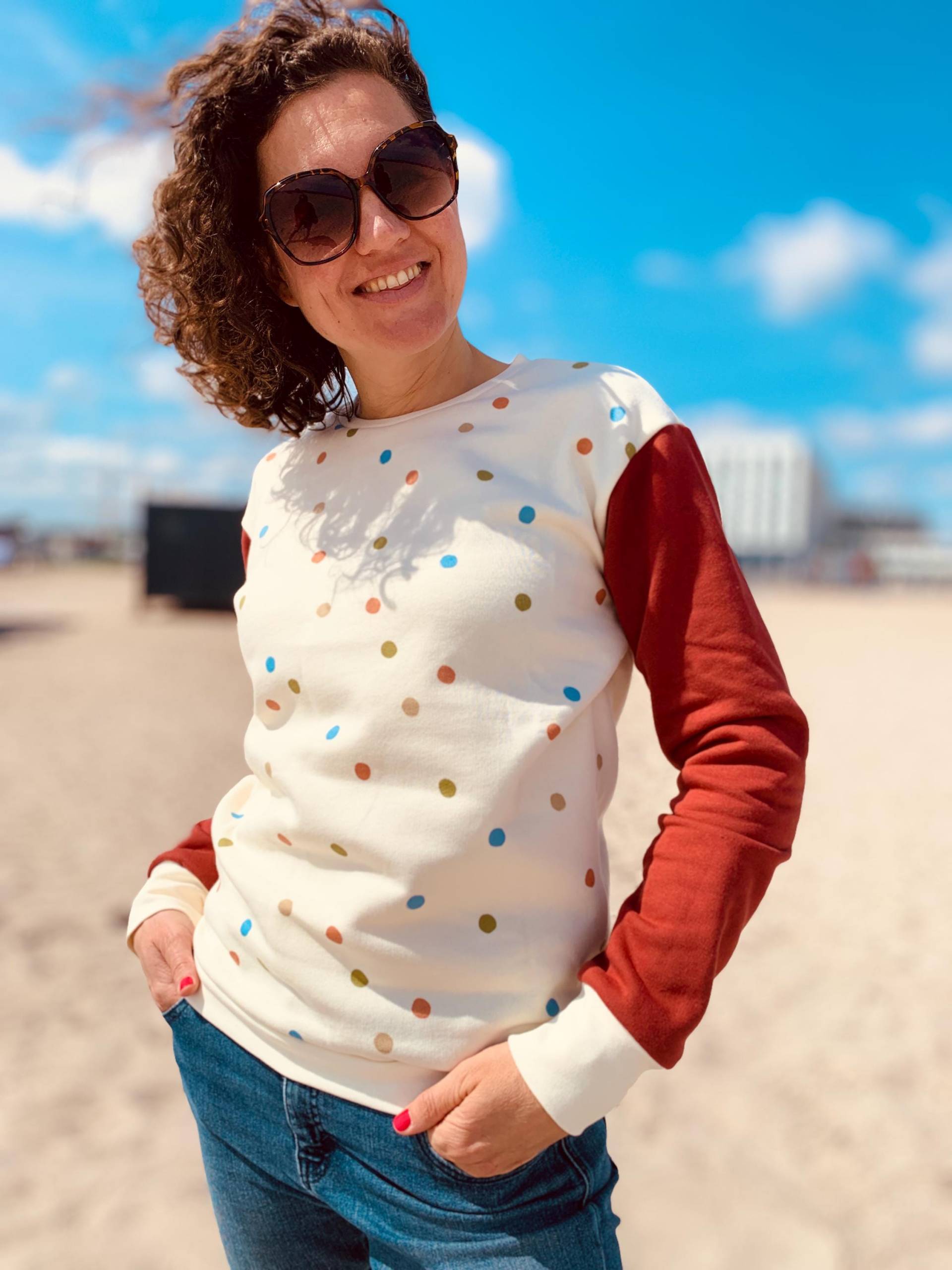 Damen Pullover Sweat Dots, Sweatshirt Mit Bunten Punkten, Sweatshirt, Polka Auch Als Kapuzenpullover Im Shop, Konfetti, Größe 36-44 Damen Pullover Sweat Dots, Sweatshirt Mit Bunten Punkten, Sweatshirt, Polka Auch Als Kapuzenpullover Im Shop, Konfetti, Größe 36-44 von madebyTinaShop
