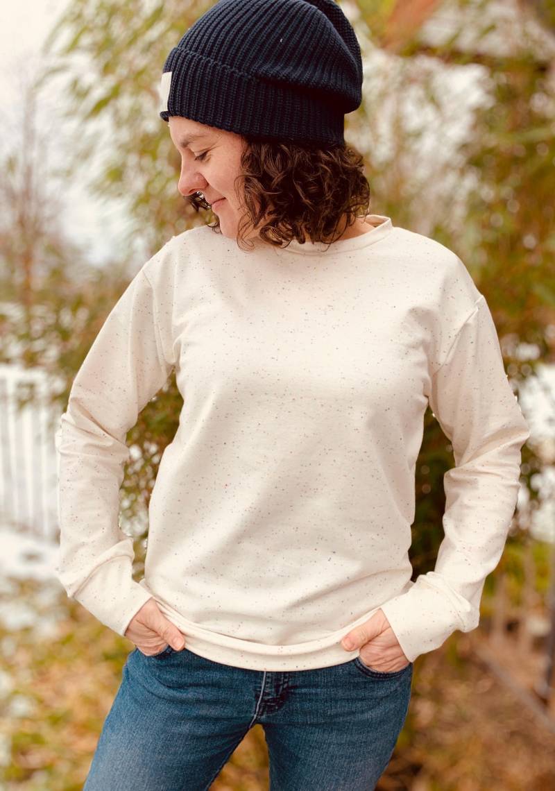 Damen Pullover Sweat Konfetti, Sweatshirt Mit Bunten Punkten, Sweater Mini Dots, Sweatshirt, Größe 36-44 von madebyTinaShop