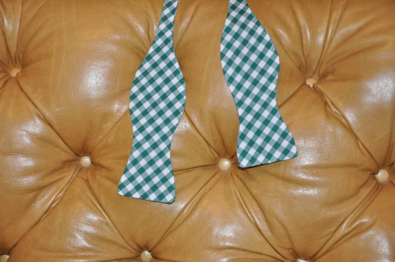 Fliege Verstellbar Großes Vichykaro Hunter Grün von madebygigishands