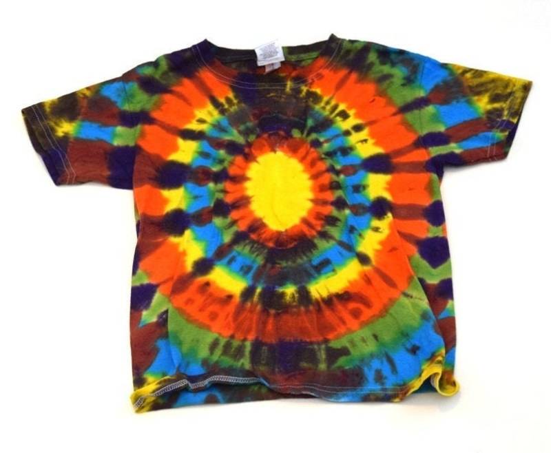 Cosmic Egg ~ Tie Dye Baby Kurzarm T-Shirt | Gildan Ultra Cotton Jugend Größe Xs(Einzelstück von madebyhippies