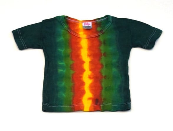 Froschkönig ~ Tie Dye Baby Kurzarm T-Shirt | Idesign Größe 2T(Einzelstück von madebyhippies