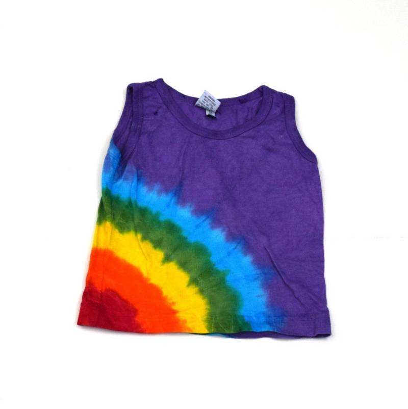Lila Mit Regenbogen Tie Dye Kleinkind Tank Top | Dharma Trading Co. Größe 2T von madebyhippies