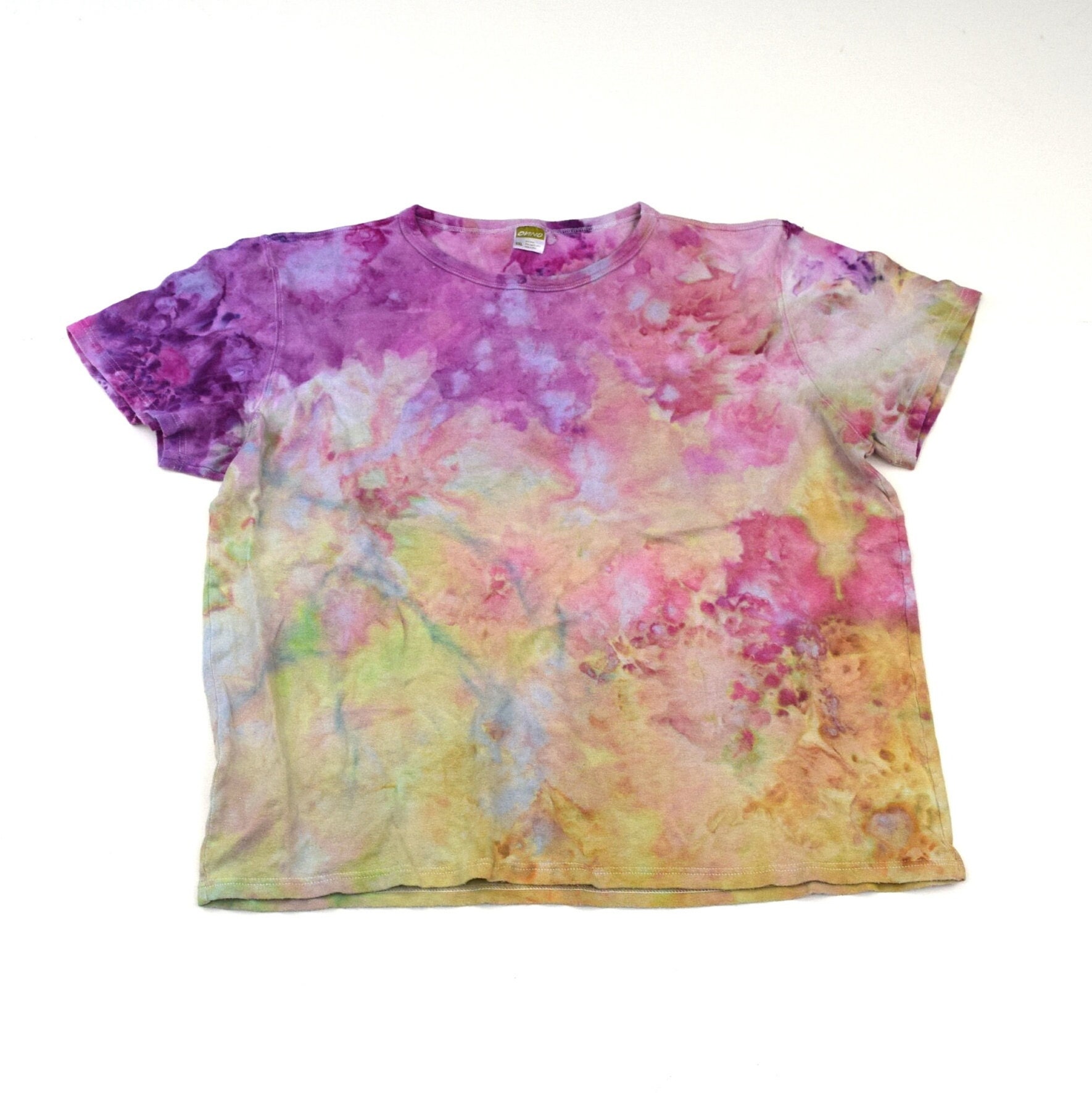 Snow Day Dye Collection #51 ~ Ice Tie T-Shirt | Onno 55/45 Hanf/Bio Baumwolle Größe Xxl | One Of A Kind von madebyhippies