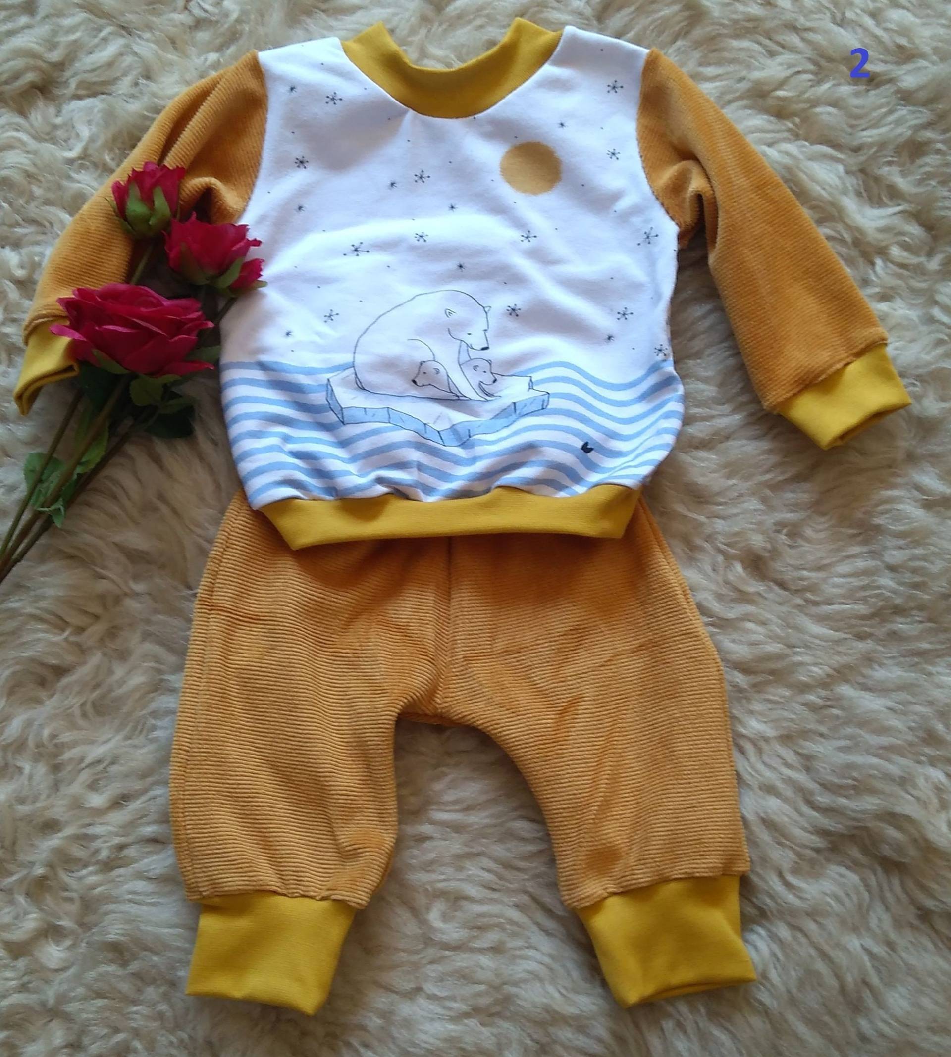Babyanzug, Zweiteiliges Set, Gr. 62/68 von madebymabeDesign