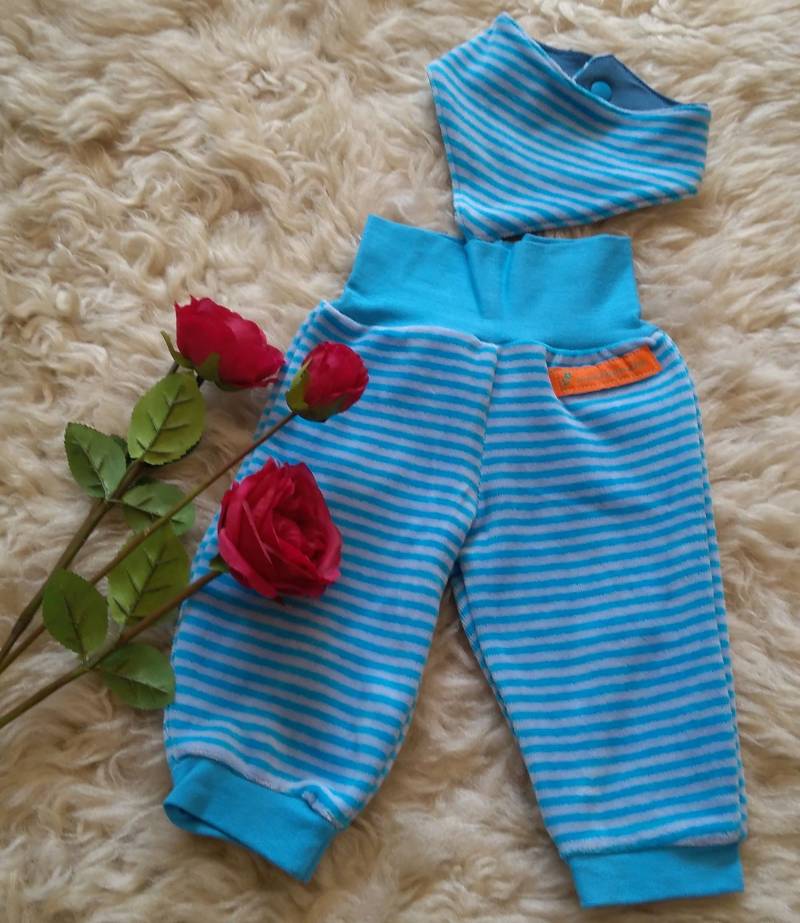 Babyset, Pumphose Gr. 62/68 Mit Halstuch von madebymabeDesign