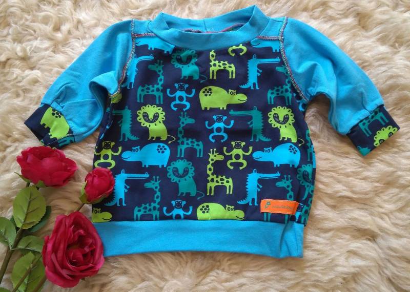 Sweatshirt Mit Dschungelmotiv Gr.62 von madebymabeDesign
