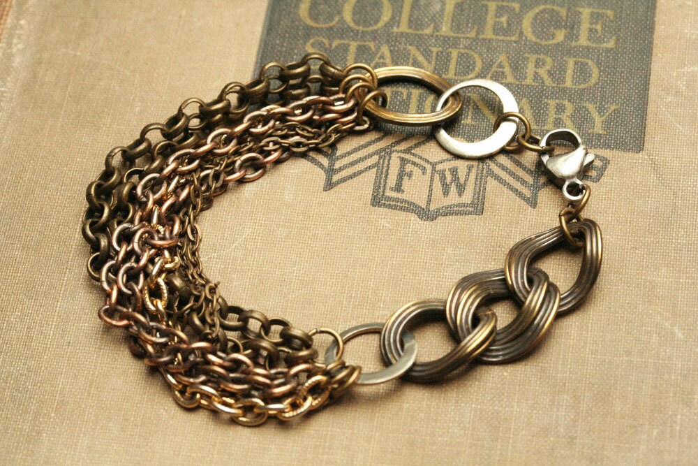 Kettenarmband Aus Gemischten Metallen Sterling Silber & Messing Im Alter Von 18 cm von madebymoe