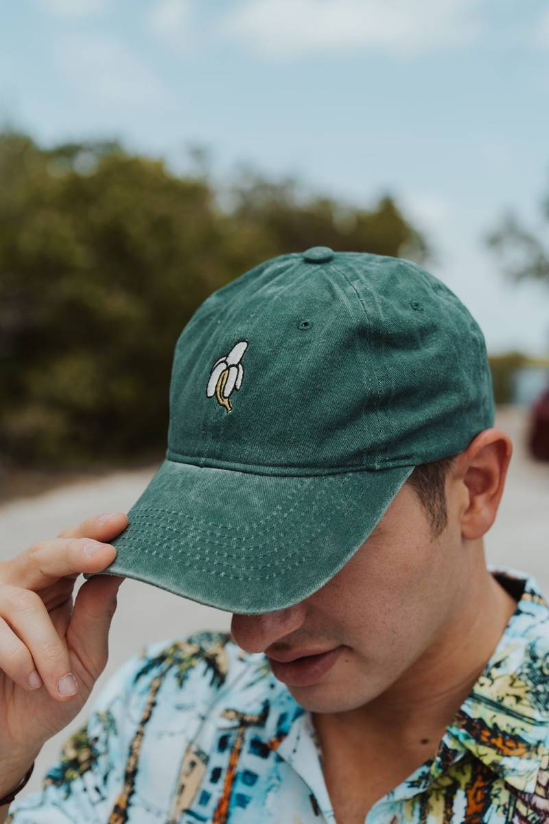 Basecap Used Look Größenverstellbar - Grün Mit Prints Softshell Baseball Caps Sommer Festival Schirm-Mütze Kopfbedeckung Unisex von madebynami