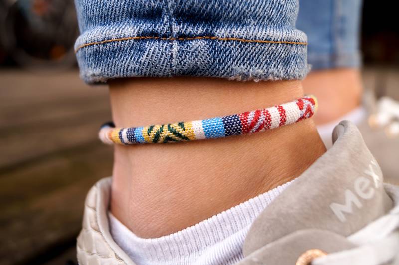 Boho Surfer Fußband - Damen Fußkettchen Fußbändchen Handmade Festival Strand Sommer Schmuck Freundschaftsbänder Geschenk Dg von madebynami