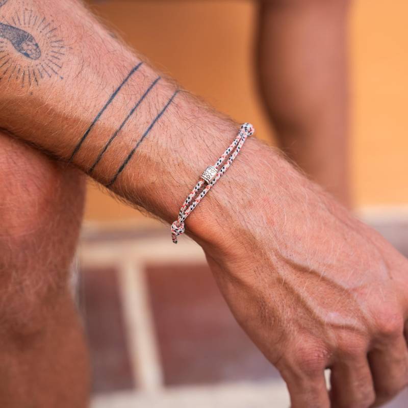 Herren Armband Mit Perle Surfer Boho Wasserfestes Kordel Damen Verstellbares Surferarmband Stoffarmband von madebynami
