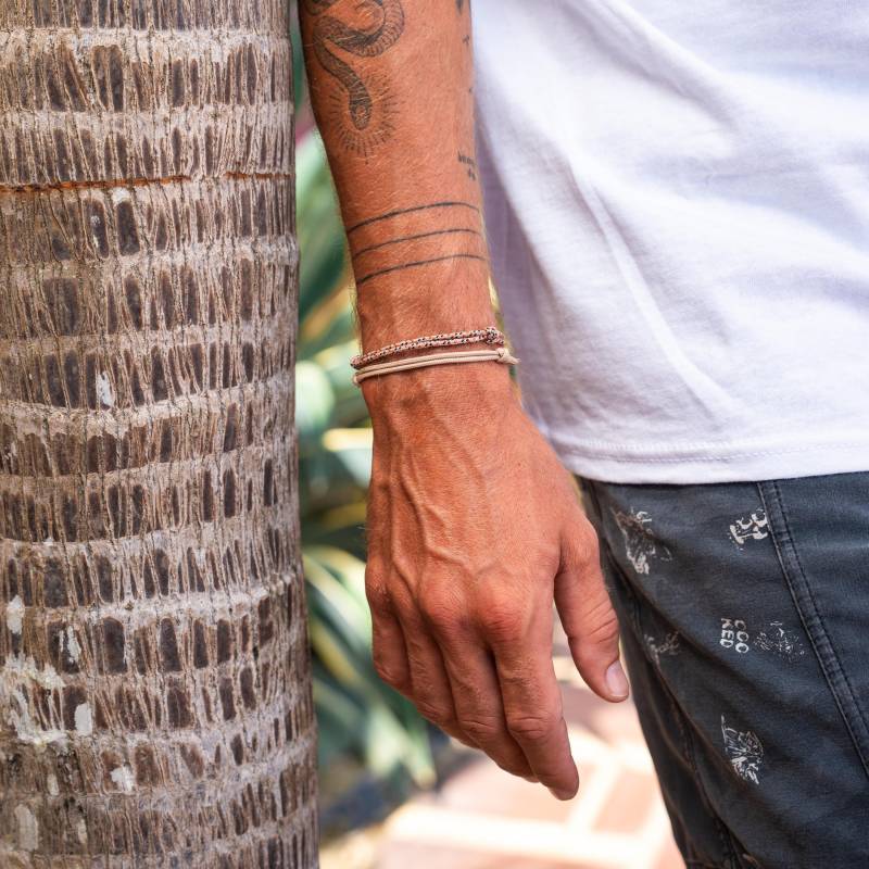 Herren Armband Set Surfer 2Er 2x Wasserfestes Kordel Damen Verstellbares Surferarmband Stoffarmband von madebynami