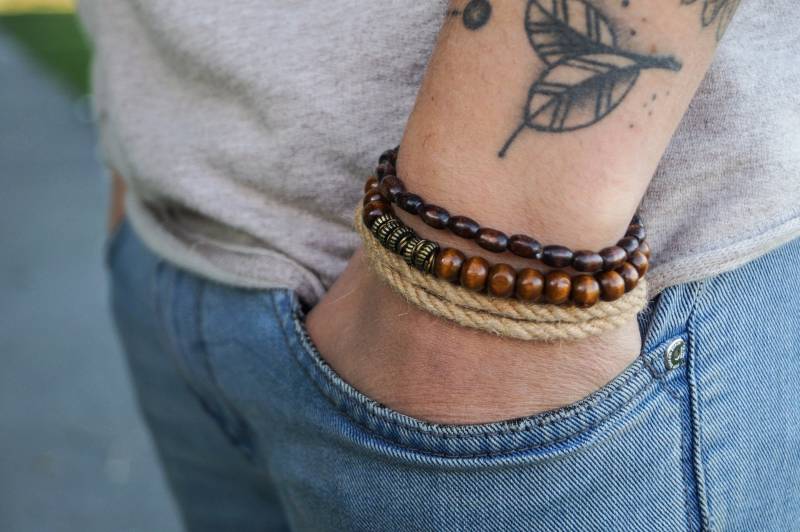 Surfer Armband Set Für Herren - Handmade Herrenschmuck Segeltau Perlenarmband Surferarmband Geschenke Männer Zum Geburtstag Tau von madebynami